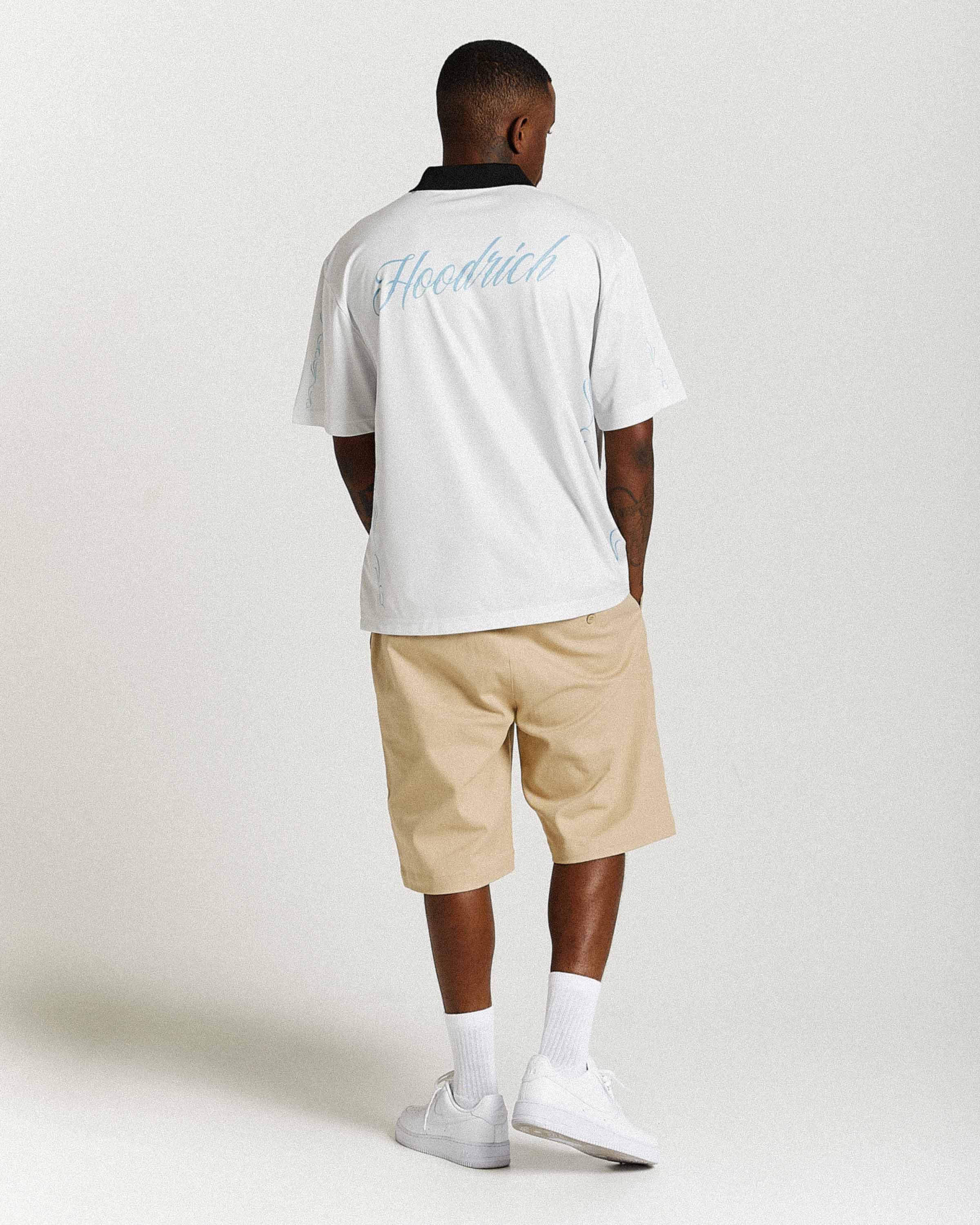 Rito Woven Shorts - Khaki/White