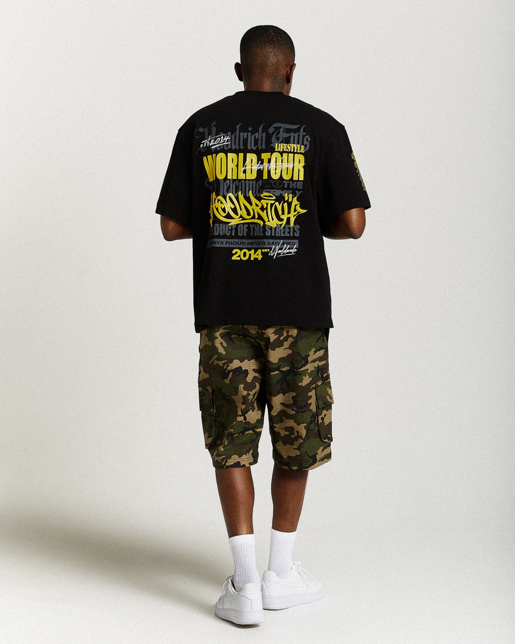Dustral Cargo Shorts - Camo/Yellow