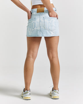 Totem Mini Skirt - Light Blue Wash