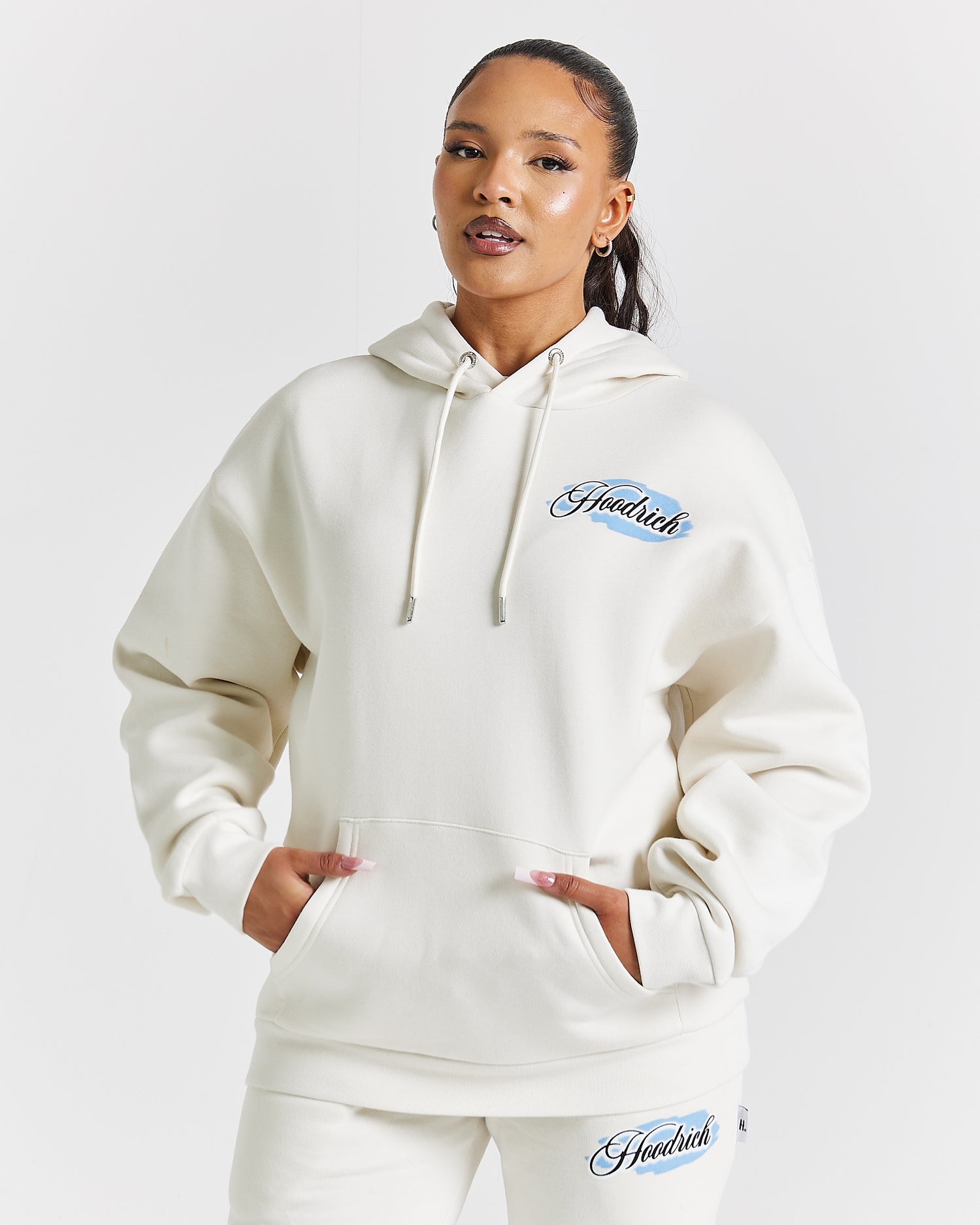 Grillz Oversized Hoodie - White/Red/Blue