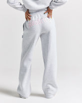 Totem Wide Leg Jogger - Light Grey/Pink/Rhinestone