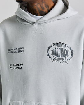 Noir Oversized Hoodie - Light Grey/Black