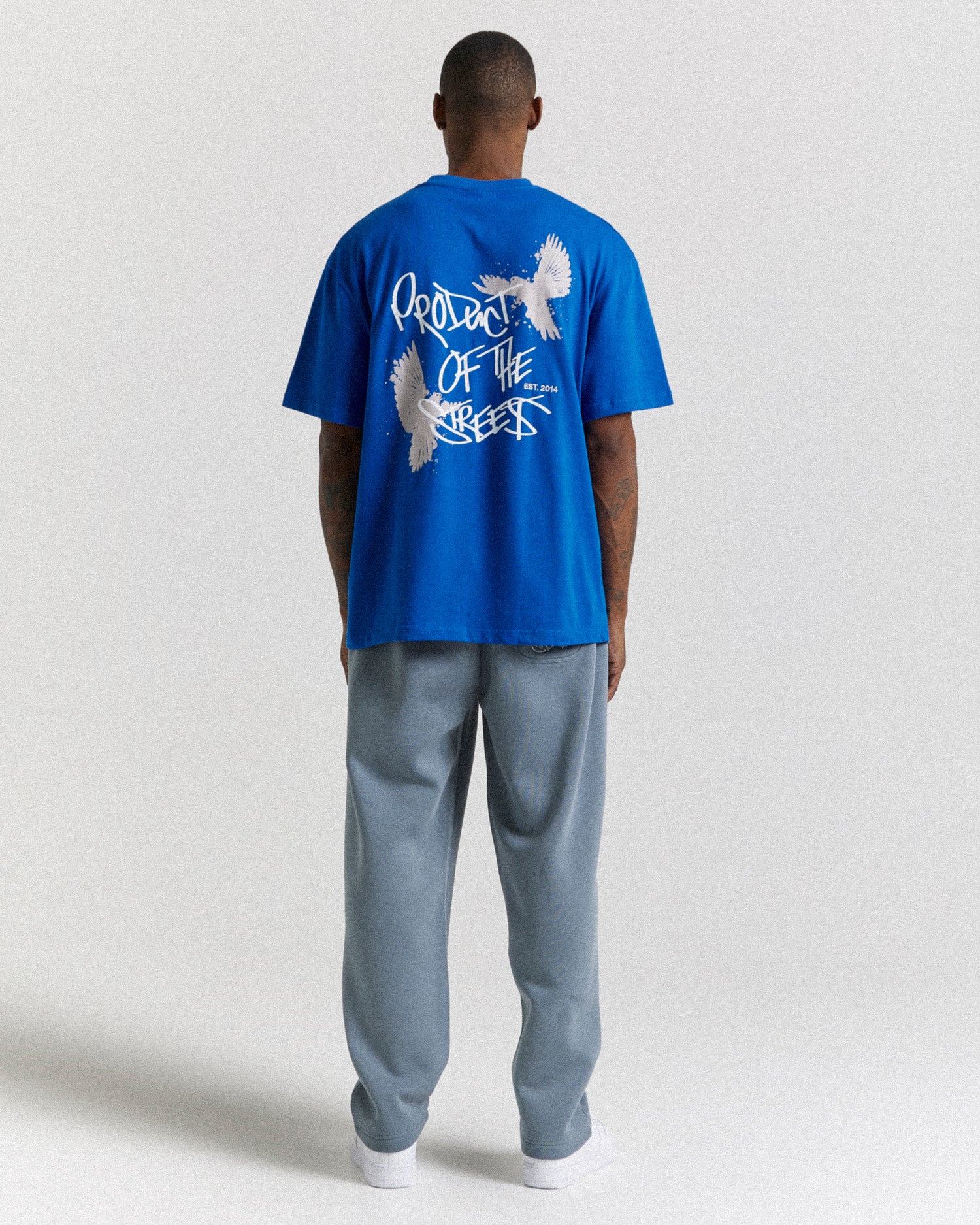 Rise Oversized T-Shirt - Blue/White/Grey