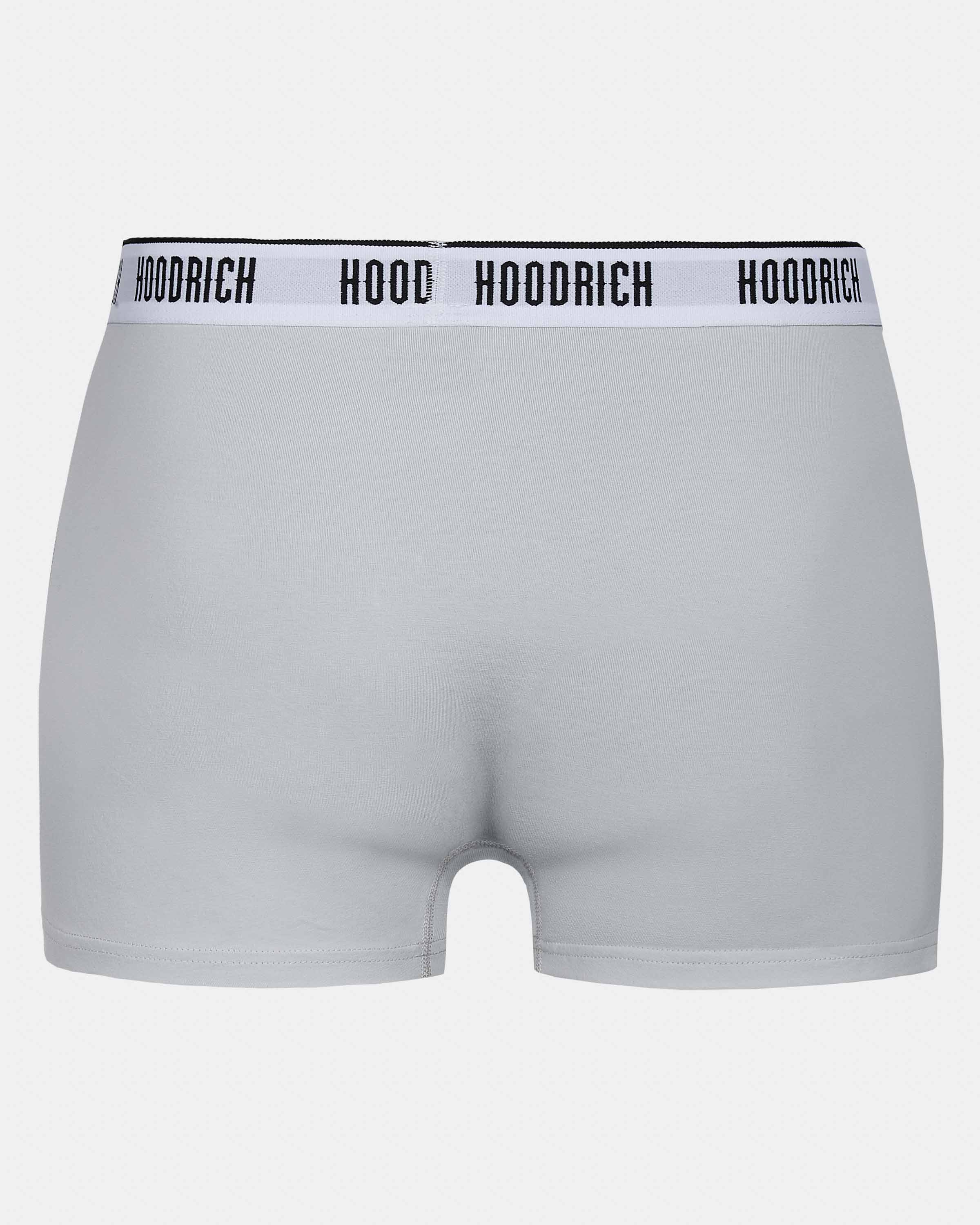 Hoodrich boxers in light grey from the back