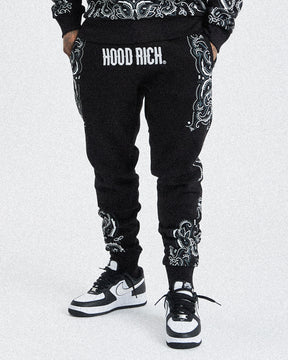 Motif Joggers - Black/White/Grey